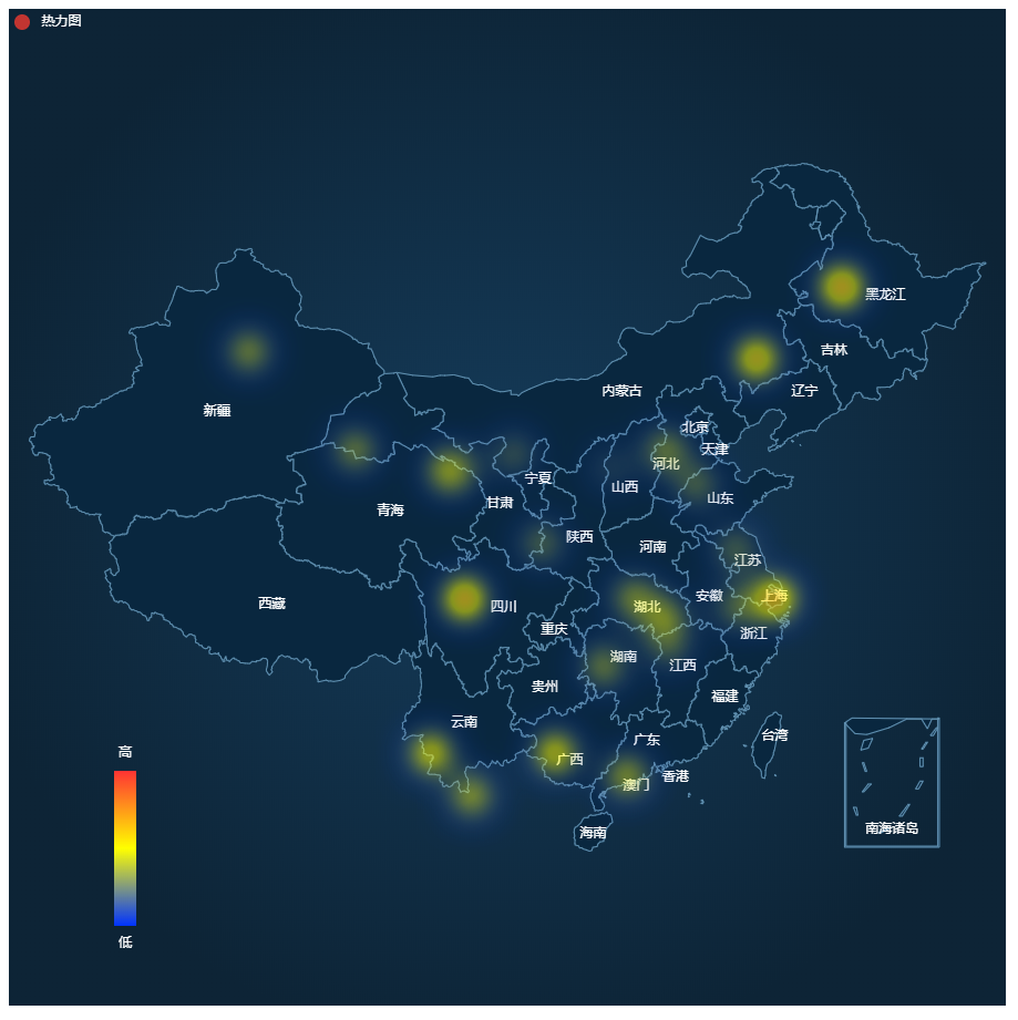 如何简单快速的做出一个中国地图热力图数据随机虚构