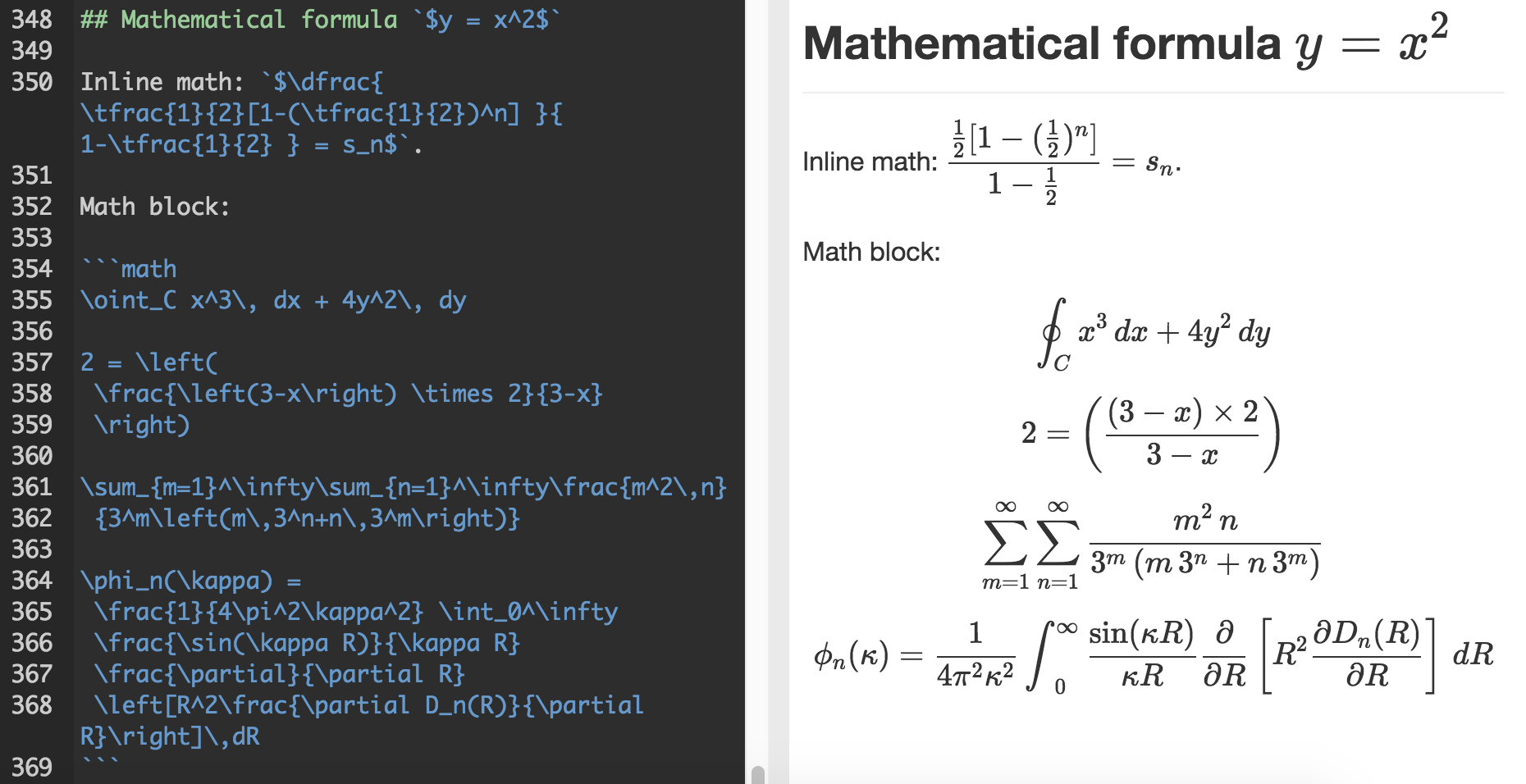 在markdown 中使用数学公式 Aopstudio 的个人博客
