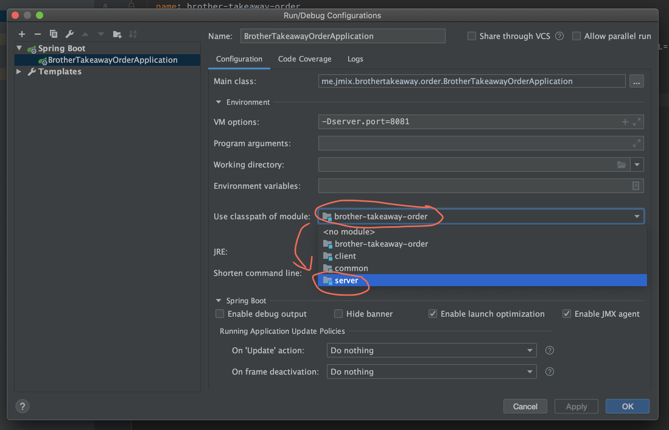 IDEA Edit Configurations