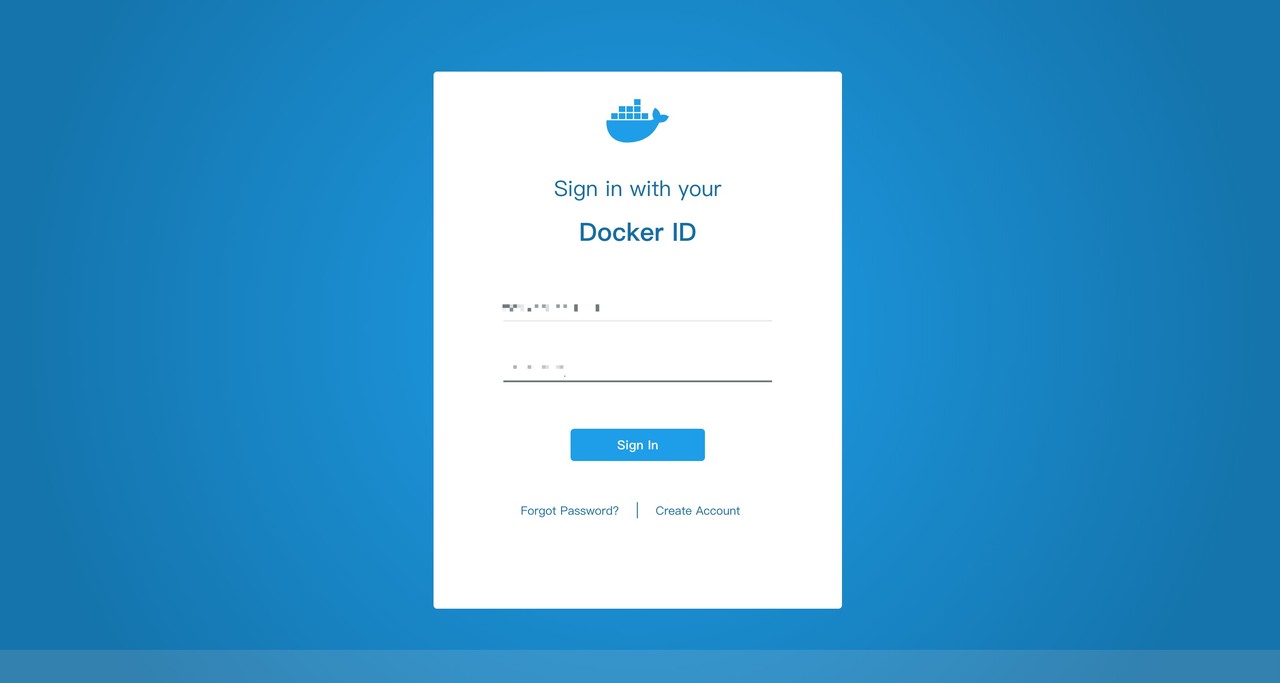 Docker Hub 登录页面
