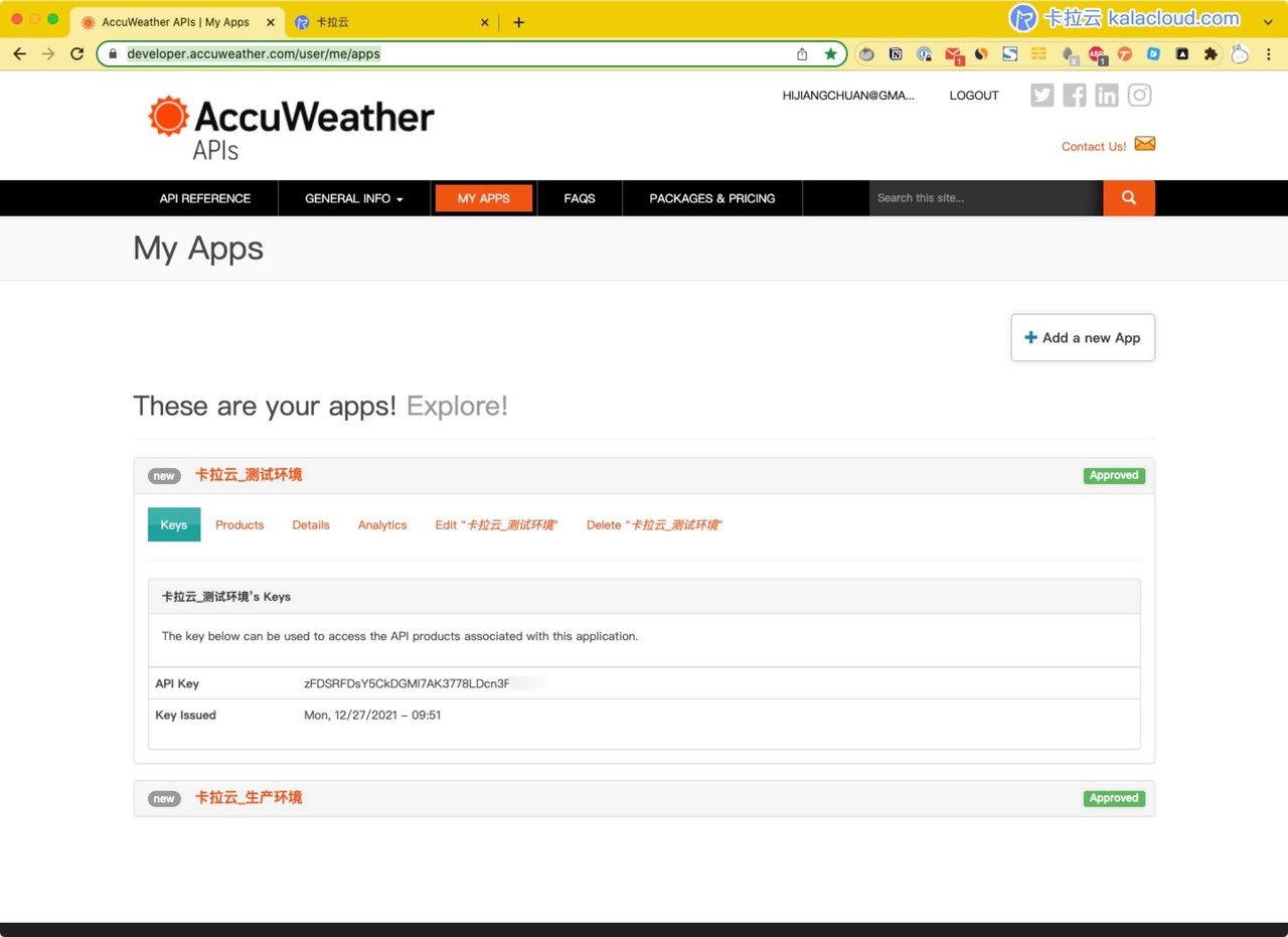 AccuWeather API 