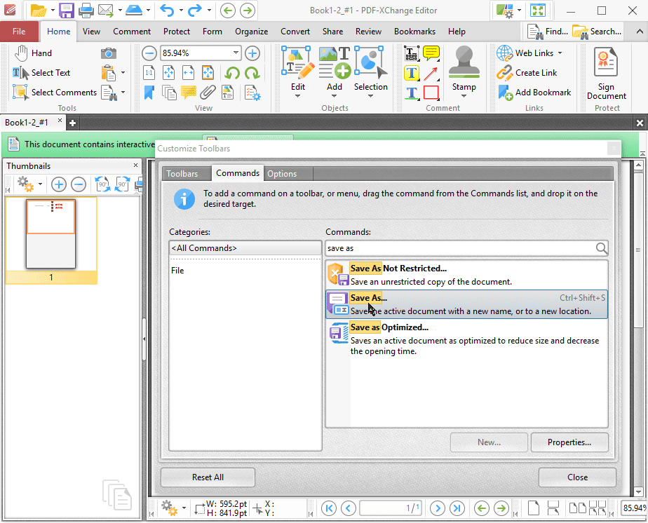 菜单栏右键-自定义工具栏-Customize toolbars in the Editor.gif
