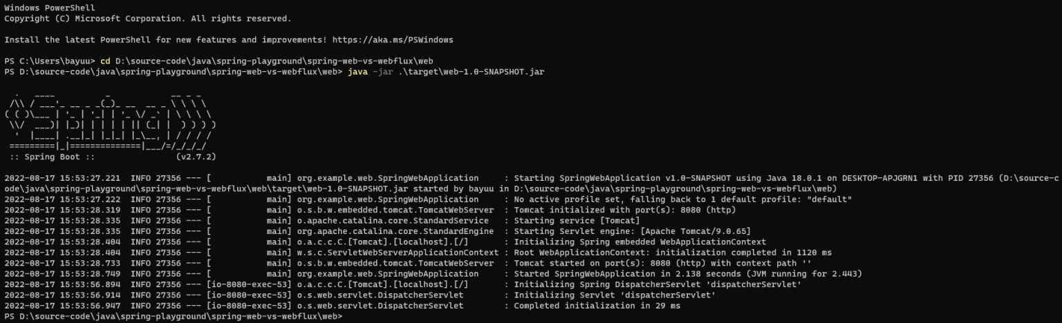 Web MVC startup time